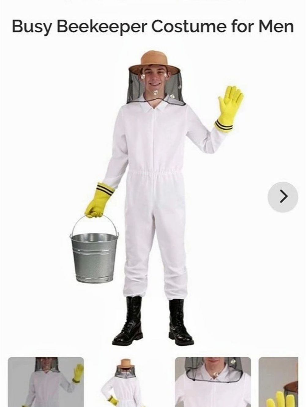 Beekeeper Adult Halloween Costume Men’s Large